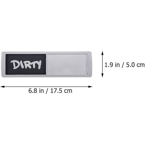 Magnetisk skylt för diskmaskin - Ren/Smutsig - Repfri - 2-pack, silver