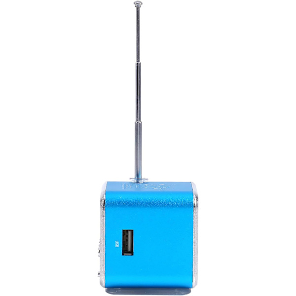Radio, Radio Billig, Td V26, Pieni kannettava radio verkkovirralla ja akulla Mini-kaiutin Musiikkisoitin Kannettava Fm-radio Pc Muoti Tukee Tf-korttia ja U Di Blue