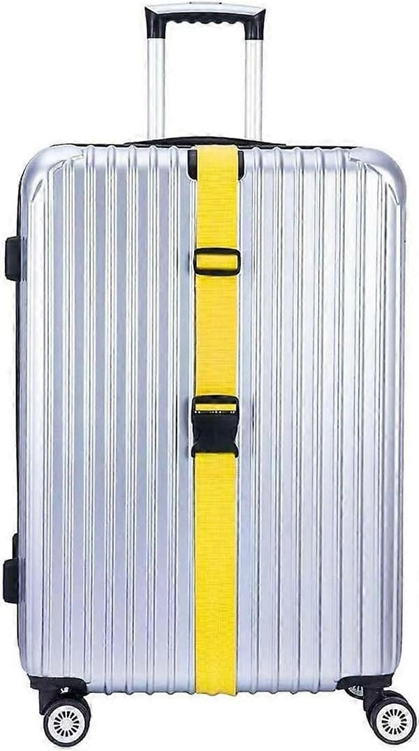 Bagagestropper til kufferter, 4-pak, gul