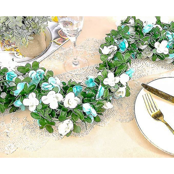 5 stk. Blomsterkrans Falsk Roseranke Kunstig Blomst Hengende Roseeføy Hjem Hotell