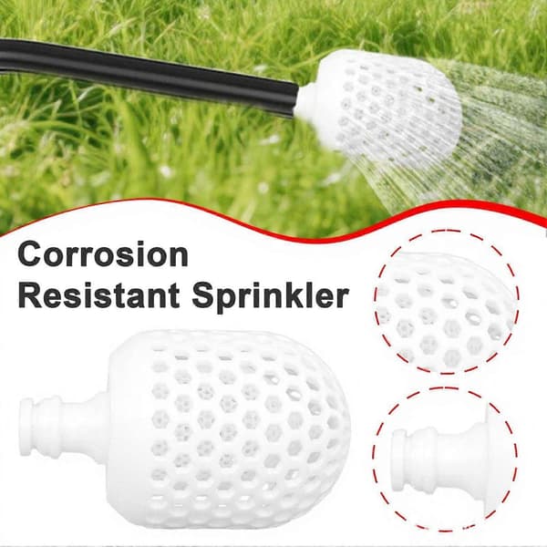 Bubblersprinkler Plastdiffusor Översvämningsmunstycke Vattenrör Vattenmunstycke för Skonsam Vattning av Växter White