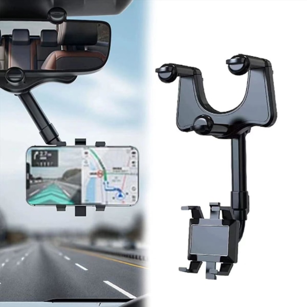360 roterbar bil bakspeil telefonholder uttrekkbar telefonholder montering