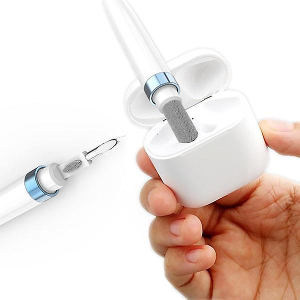 Rengjøringspenn - Rengjør Airpods og ørepropper Hvit praktisk 3 i 1 verktøy