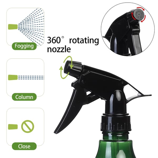 500 ml sprayflaska, 2 tomma sprayflaskor, påfyllningsbara vattensprayflaskor, plastförstörare