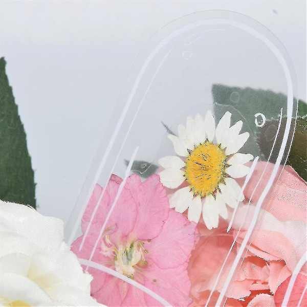 30 stk. gennemsigtige tørrede blomsterbogmærker DIY håndlavede bogmærker