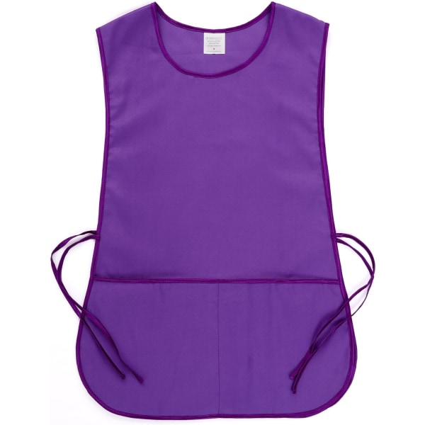 Justerbart Universal Cobblers Förkläde Unisex Cobbler Förkläde för män Kvinnor Dam Tabards Arbetsstädningsförkläde med 2 djupa fickor Purple XL