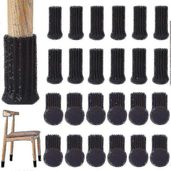 24 kpl tuolin sukkia Black