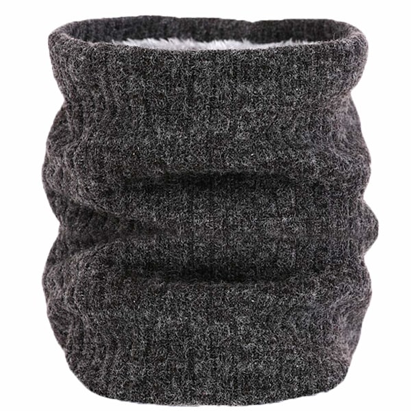 Fleece Halsvarmer Termisk Snoods Unisex Tyk Vinter Kold Vejr Strikket Cirkel Sjal til Cykling Motorcykel Sport Dark Gray