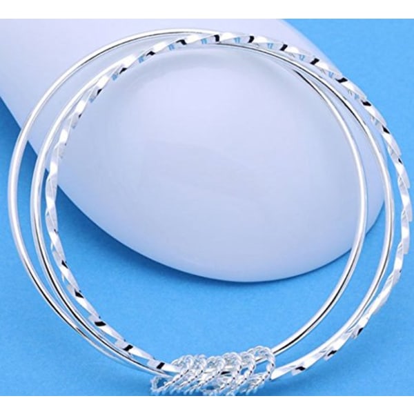 Fashion Dam Smycken Massiv 925 Sterling Silver Armband Present