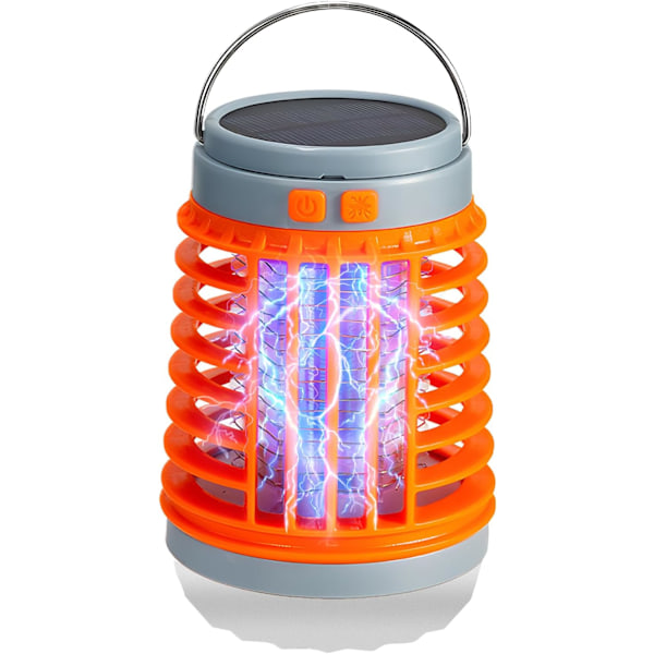 itoes Zapper 2024, Buzzbug hyttystenkarkotin, USB-lataus ja aurinkoenergia, loistava ulko- ja sisäkäyttöön (1 kpl - oranssi) 1PcOrange