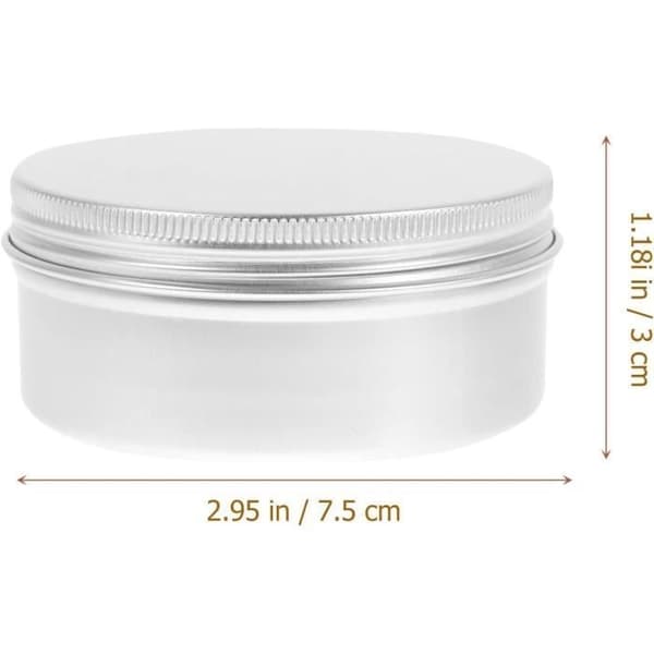 Sæbeskål - Sæt med 3 - Metal - Sølv - 100 ml - 7,5 cm x 7,5 cm x 3 cm