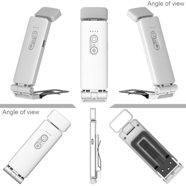 Bærbar USB Genopladelig LED Boglampe med Klips - 3 Farvetemperaturer, 5 Lysstyrkeniveauer, 30/60 Min Timer Sort black