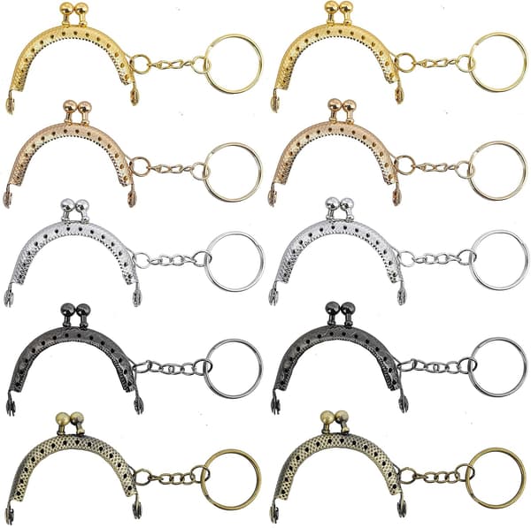Metallbåge Kiss Buckle Halvcirkellås 10 st