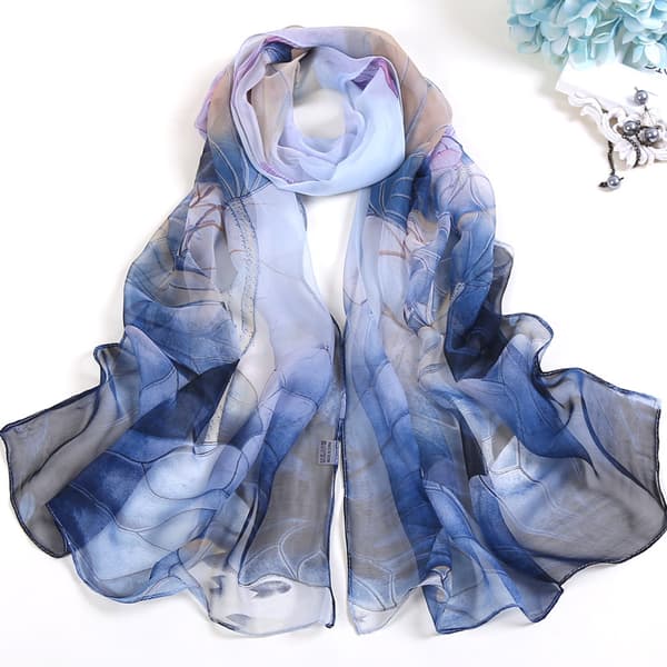 Lette modetørklæder til kvinder, med blomstermønster, sjaler, wraps, W03