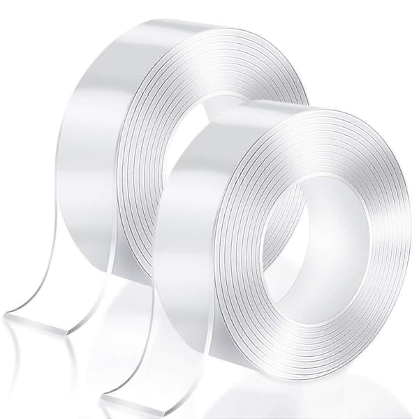 2-pak 3m dobbeltsidet transparent nano tape sort