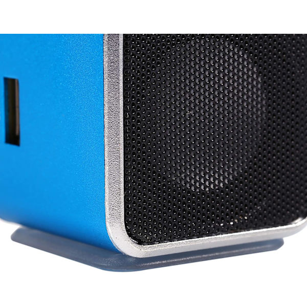 Radio, Radio Billig, Td V26, Pieni kannettava radio verkkovirralla ja akulla Mini-kaiutin Musiikkisoitin Kannettava Fm-radio Pc Muoti Tukee Tf-korttia ja U Di Blue