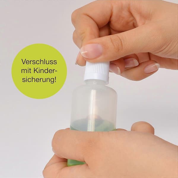 ProfessionalTree 10 dråpeflasker - Dosering og oppbevaring av væsker - Barnesikkerhet - LDPE-kvalitetsplast (50 ML)