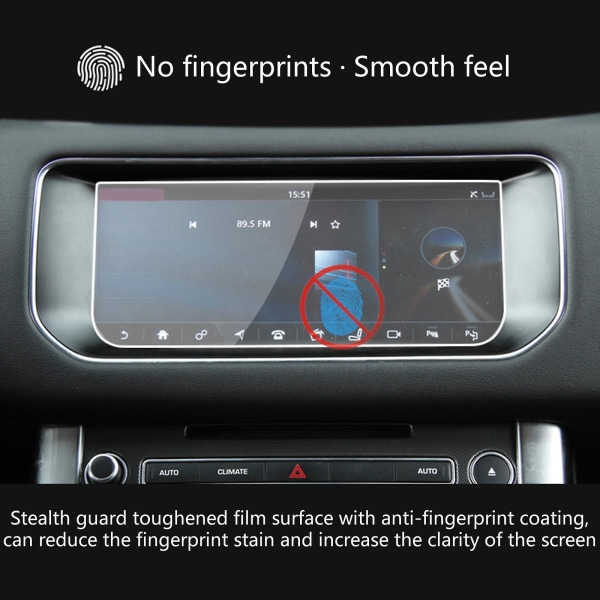 Navigation Touchscreen Skyddsfilm Skärmskydd i härdat glas