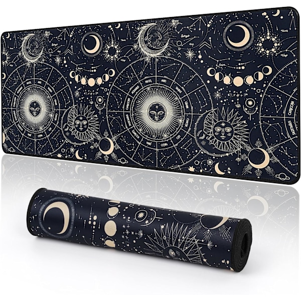 Musematte Gaming Stor Skrivebordsmatte (31,5 x 11,8 x 0,12 tommer) Vaskbar Musematte Bærbar PC-Skrivebordsmatte, Japansk Musematte med Sklisikker Gummibase, Utvid mouse pad Y17 XL