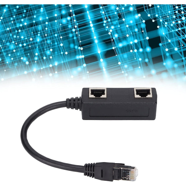 Rj45 Splitter-kontakt, 1 port hann til 2 port hunn nettverk hjemmekontor Ethernet-kontakt, for Cat7 nettverkskabel Ethernet-splitter for alle nettverk