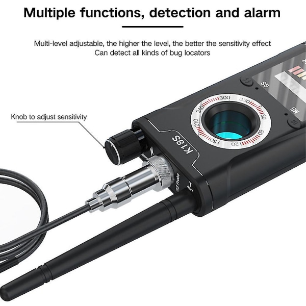Dold enhetsdetektor Dold kameradetektor GPS-detektor Rf-signalskannerdetektor