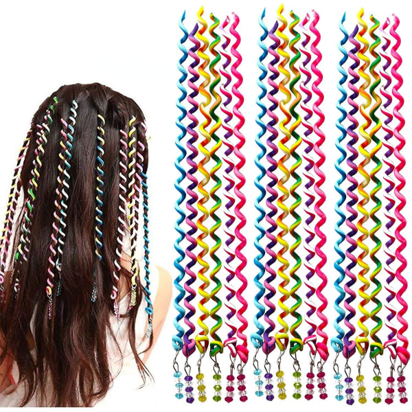 18 delar hårband Twist hårtillbehör, färgglada hårband för tjejer med strass Gör-det-själv-håraccessoarer Barnfest Hår Twist hårklämma