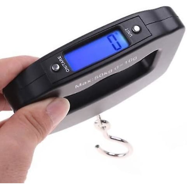 Mini kannettava matkalaukku vaaka 50kg, digitaalinen elektroninen vaaka taara-toiminnolla