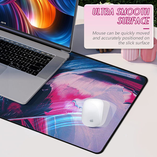 Musemåtte Gaming Stor Skrivebordsunderlag (31,5 x 11,8 x 0,12 tommer) Vaskbar Musemåtte Bærbar Computer Skrivebordsunderlag, Japansk Musemåtte med Skridsikker Gummibase, Udvid mouse pad Y18 XL