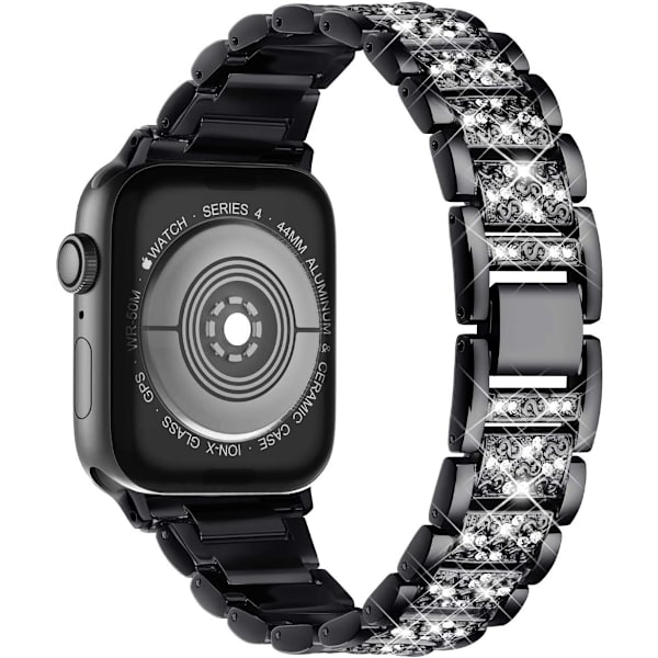 Kompatibel med Apple Watch Armband 41mm 40mm 38mm, Kvinnors Bling Diamant Strass Armband för Apple Watch Armband SE(GEN 1 2 3) iwatch Armband Serie 9 BlingBlack 41mm/40mm/38mm