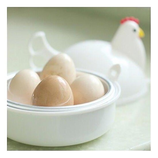 Mikrovågsugn äggkokare, söt kycklingform Mikrovågs äggkokare 4 ägg Panneångkokare Äggkokare Ångkokare 1st