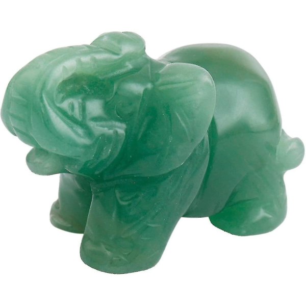 Kvarts elefantlommestatue Kitchen Guardian figurinnredning 1,5" A