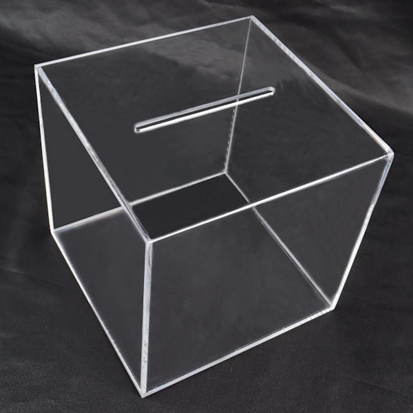 Akryl Spargris Bryt för att Öppna Fyrkantig Pengabox för Vuxna Akryl Pengarsparbox 6×6×6 Tum, 5×5×5 Tum Transparent 5*5In