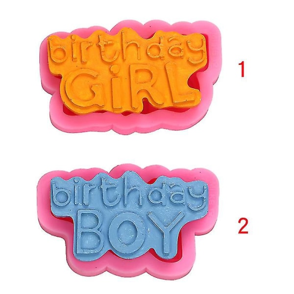 Dreng/pige Tillykke med fødselsdagen Kagedekoration Form Terning Sukker Kage Kikseform