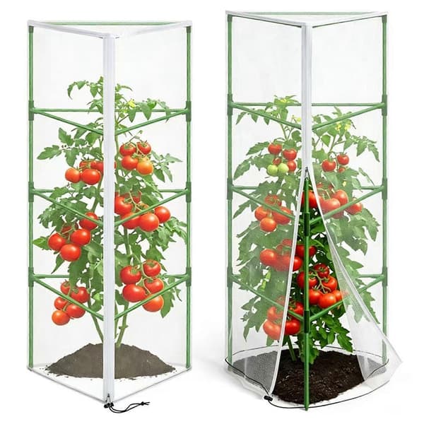 Havefuglenet – til tomatbur og åndbart – med lynlås og snøre 2pcs B