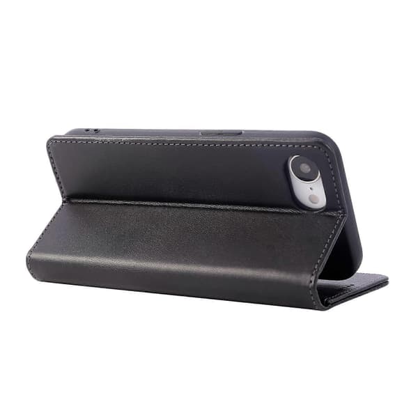 PU læder telefonpung cover til iPhone 16e Black