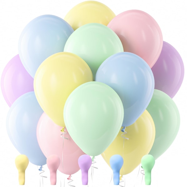 100 st Vackra 10 tums Latexballonger, Partyballonger, Bröllopsballonger för Dekoration, Perfekt för DINA vackra Fester, Påskdekorationer