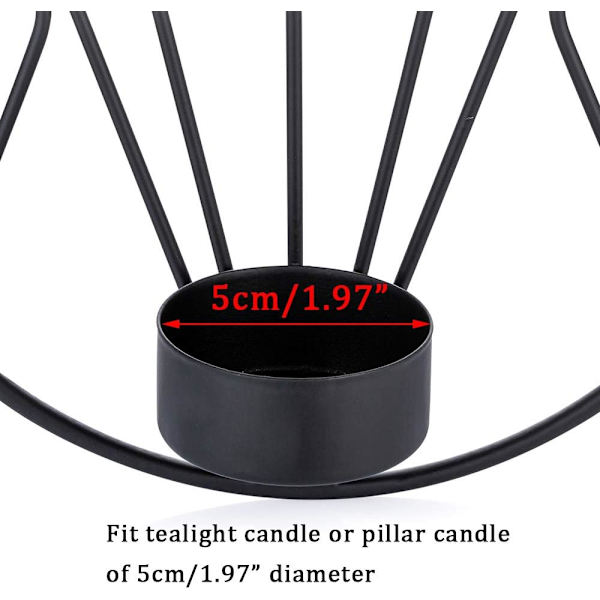 Sett med 2 vegglysholdere for stue, vegglampetter for søylelys eller telys, Metall metallkandelaber for stue soverom, for bryllup