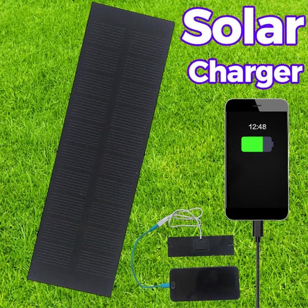 1W solpaneloplader USB-interface Høj konverteringseffektivitet Vandtæt Bærbar Mini Solar