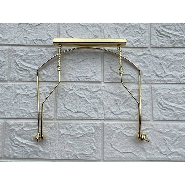 Professionel 10-huls mundharmonika holder justerbar håndfri nakkestøtte metal (1 stk, farve tilfældig levering)