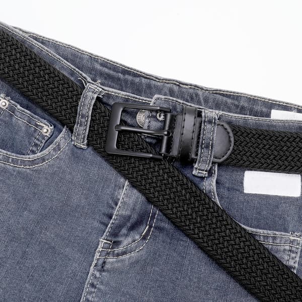 2 stycken Herrbälten Elastiska Vävt Bälte Unisex Tyg Bälte Flätat Stretchbälte för Män