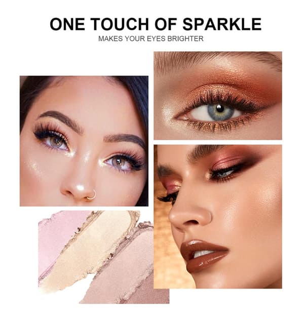 Vanntett øyenskyggestift øyelysner highlighterstift glitter eyelinerblyant (4-delt sett)