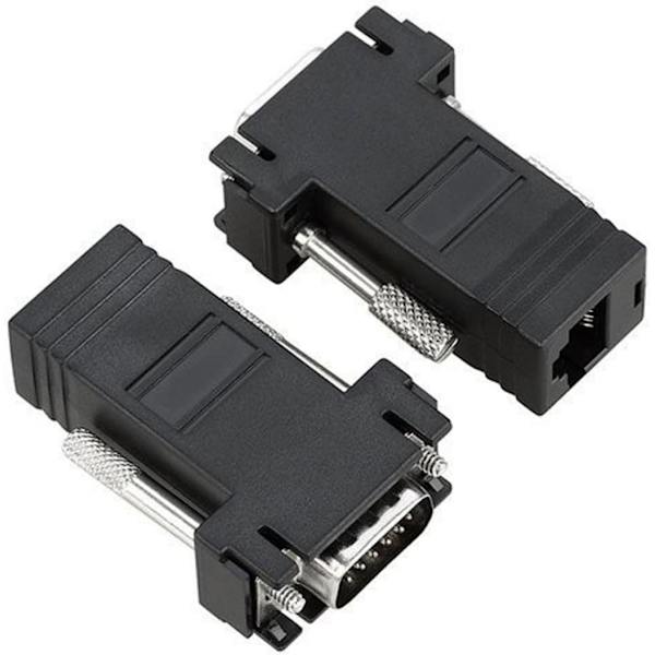 CY VGA RGB 15-stiftshane till Lan Cat5 Cat5e RJ45 Ethernet honadapter Svart RJ45 to VGA RJ45 to VGA