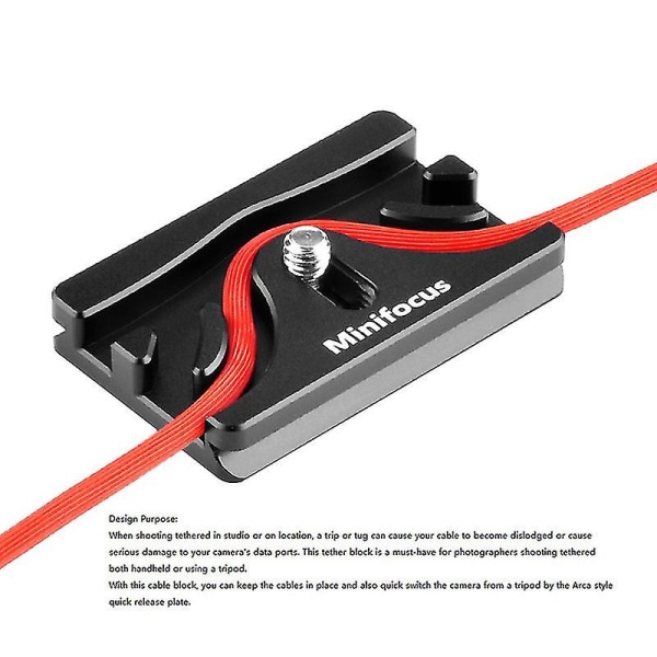 Kabelblok Quick Release Plate Swiss Protects Kamera Data Kabelforbindelse Protector for Tethered