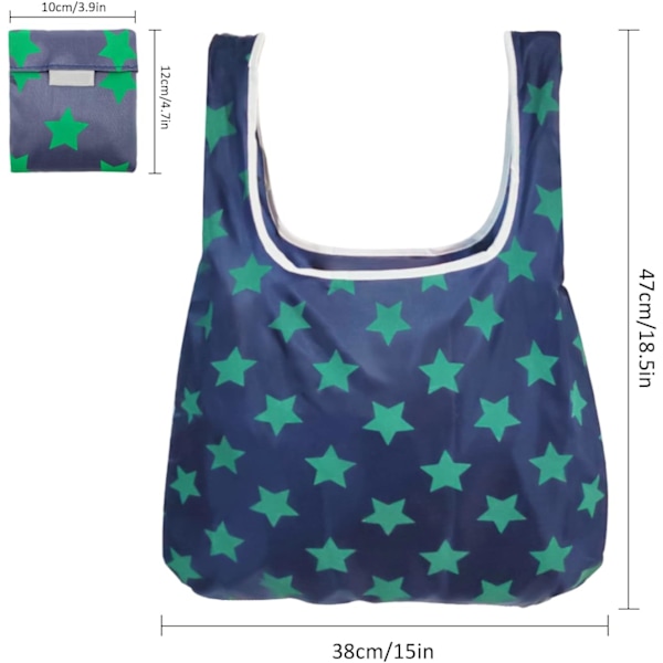 Foldbar indkøbspose i stof - Vandtæt indkøbspose - Genanvendelig indkøbspose - Indkøbsposer i stof til dagligvarer - Indkøbsposer til indkøb, rejser, picnic Y6-ZDGWD Pentagram
