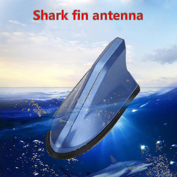 Vanntett Shark Fin Antenne Spesial Radio Antenner Auto Antenne Sterkere Signalblå