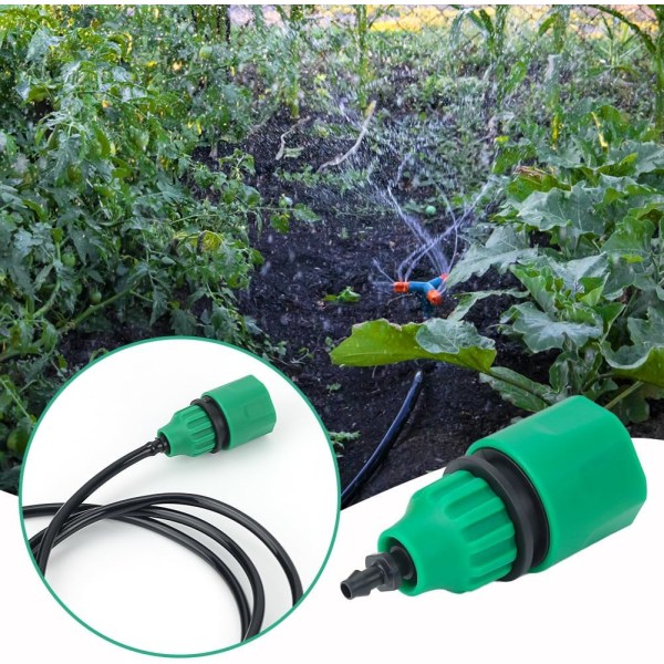 PAORHS Trädgårdsslang Rör Envägsadapter Krankoppling Passform för Bevattning 6-pack Green pipe connector 6pcs