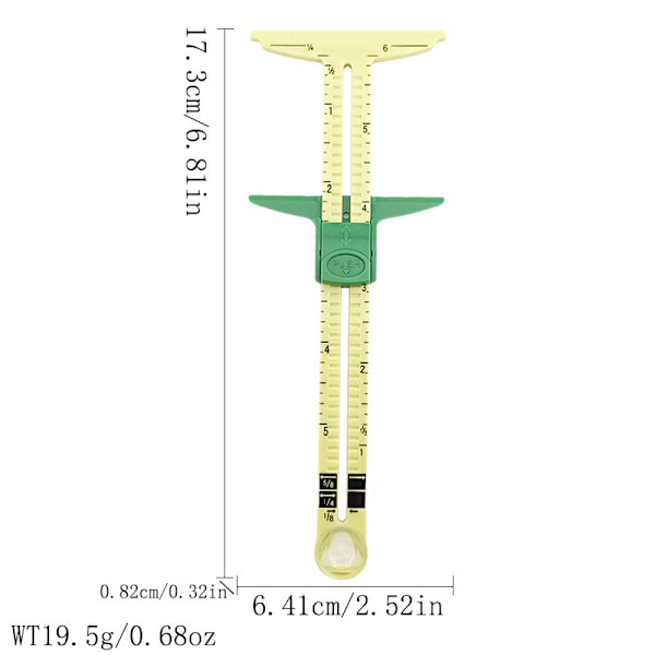 5-i-1 skyvelære måleverktøy for sying