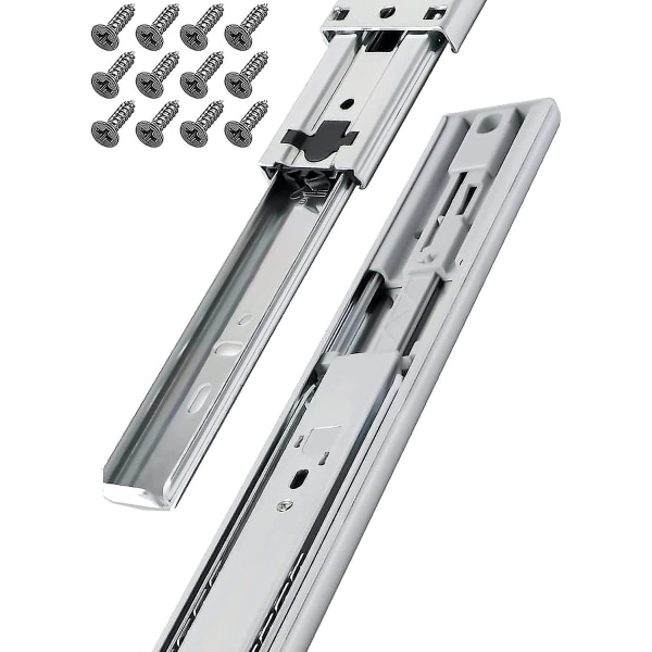 16\" Tryck-för-att-öppna Precision Noiseless Full-extension Lådskena Set 2-par (4 st)