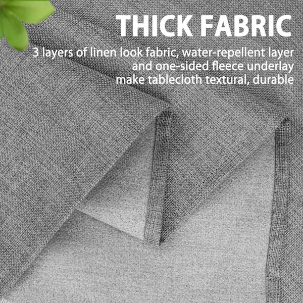 Grå Borddug Rektangulær Burlap Borddug Hessian Borddug Stof Aflang Dug Borddækken Køkken Have Udendørs Spisning Dekorati Light Grey 52x70in(132x178cm)