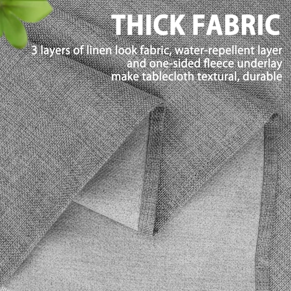 y Bordduk Rektangulär Hessian Grå Borddukar 2m Bordsduk Grå Avlång Bordsdukar Stratch Resistent Buffé Utomhus Picknick Dekorativ Light Grey 54x79in(137x200cm)